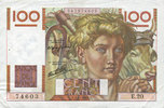 NOTES OF THE BANQUE DE FRANCE 100 francs Banque de France. Billet. jeune paysan, -