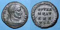 ROMAN EMPIRE Follis Constantin I (307-337). . Thessalonique, 4e officine, 318-319. R/: VOT.XX. / MVLT / XXX -
