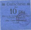 GERMANY - EMERGENCY NOTES (1914-1923) K - Z 10 pf Siemianowitz (Siemanowice, Pologne), Georgshütte, billet n.d., avec cachet violet -