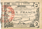 FRENCH EMERGENCY NOTES 2 francs Fourmies (59). Bon Régional des Départ. du Nord, Aisne & Oise. Billet. 8.5.1915, série 12 -