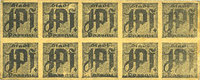 GERMANY - EMERGENCY NOTES (1914-1923) K - Z 1 pf Passau, Stadt, billets, 10 x n. d. Carton jaune-gris -