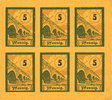 GERMANY - EMERGENCY NOTES (1914-1923) K - Z 5 pf Salzburghofen, Gemeinde, billets, 6 x -