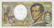 NOTES OF THE BANQUE DE FRANCE 200 francs Banque de France. Billet. (Montesquieu), -