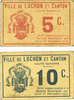 FRENCH EMERGENCY NOTES 5 centimes Luchon (31). Ville et Canton. Billets. 10 centimes -