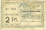 FRENCH EMERGENCY NOTES 2 francs Marchiennes-Campagne (59). Commune. Billet. -