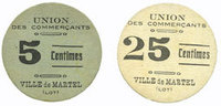 FRENCH EMERGENCY NOTES 5 centimes Martel (46). Union des commerçants. Billets. 2 2e émission, -