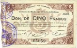 FRENCH EMERGENCY NOTES 5 francs Maubeuge & Solre-le-Château (59). Syndicat des Communes. Billet. -