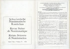 NUMISMATIC BOOKS Revue suisse de numismatique. -