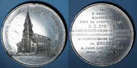 ALSACE Alsace. Moosch. Consécration de l'église St Augustin. Médaille étain. 51 mm -