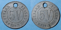 FRENCH EMERGENCY COINS Crouy (02). Forges de l'Aisne. 5V -