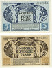 GERMANY - EMERGENCY NOTES (1914-1923) K - Z 5 mark Kusel. Distriktgemeinde. Billets. 20 mark -