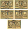 GERMANY - EMERGENCY NOTES (1914-1923) K - Z 25 pf Lähn (Wlen, Pologne). Städtische Sparkasse. Billets. 50 pf, 75 pf, 1 mk, 1,50 mk -