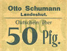 GERMANY - EMERGENCY NOTES (1914-1923) K - Z 50 pf Landeshut (Kamienna Gora, Pologne), O. Schumann, billet -
