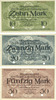 GERMANY - EMERGENCY NOTES (1914-1923) K - Z 10 mark Landsberg am Lech, Stadt, billets 20 mark, 50 mark avril 1919 -