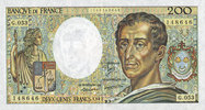 NOTES OF THE BANQUE DE FRANCE 200 francs Banque de France. Billet. (Montesquieu), -
