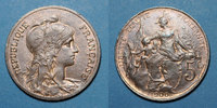 FRENCH MODERN COINS 5 centimes 3e république (1870-1940). Dupuis, -