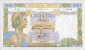 NOTES OF THE BANQUE DE FRANCE 500 francs Banque de France. Billet. la Paix, -