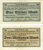 GERMANY - EMERGENCY NOTES (1914-1923) K - Z 3 millions mark Leipzig, Mitteldeutsches Braunkohlen - Syndicat G.m.b.H., billets, 1 août 1923 -
