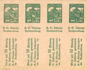 GERMANY - EMERGENCY NOTES (1914-1923) K - Z 10 pf Lichtenfels a. Main, H. O. Schulze Buchhandlung, billet . Page de 8 ex. -