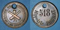 MEDALS Bronze Lyon. Atelier de Construction de Lyon. Plaque d'accès. . 36 mm -