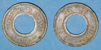 FRENCH EMERGENCY COINS 50 centimes Lyon (69). Brasserie Georges. (?) troué -