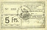 FRENCH EMERGENCY NOTES 5 francs Warlaing (59). Commune. Billet. -