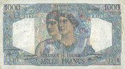 NOTES OF THE BANQUE DE FRANCE 1000 francs Banque de France. Billet. Minerve et Hercule, -