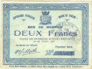 FRENCH EMERGENCY NOTES 2 francs Trélon (59). Bourg. Billet. 22.4.1915, 1ère série -