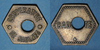 FRENCH EMERGENCY COINS Saulnes (54). Coopérative de Saulnes. Baguette. Perforé -