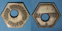 FRENCH EMERGENCY COINS Saulnes (54). Union Coopérative. Baguette. Perforé -