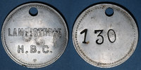 FRENCH EMERGENCY COINS Jeton Les Cévennes (30). Houillères du Bassin des Cévennes. de lampisterie, H.B.C. N° 130 -