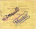 FRENCH EMERGENCY NOTES 10 francs Raimbeaucourt (59). Commune. Billet. émission 1915, série A. Essai (Muster) annulé -