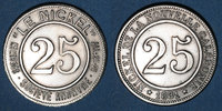 OLD FRENCH COLONIES 25 centimes Nouvelle Calédonie. Société Anonyme Le Nickel. -