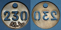FRENCH EMERGENCY COINS Jeton Landres (54). Mines de Landres M. L. de pointage, n° 230 -