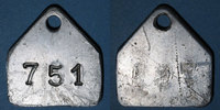 FRENCH EMERGENCY COINS Jeton Forbach (57). Les Puits Simon. de présence, n° matricule 751 -