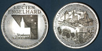 ALSACE Alsace. Strasbourg. Hommage de l'UNA à Lucien Engelhard. Médaille étain. 60,44 mm -