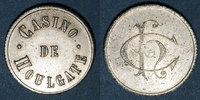 FRENCH EMERGENCY COINS Jeton Houlgate (14). Casino. sans valeur. Maillechort -