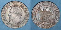 FRENCH MODERN COINS 1 centime 2e empire (1852-1870). tête nue Bordeaux -