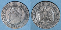 FRENCH MODERN COINS 1 centime 2e empire (1852-1870). tête nue Strasbourg -
