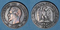 FRENCH MODERN COINS 5 centimes 2e empire (1852-1870). tête nue Marseille. Ancre -