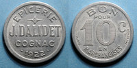 FRENCH EMERGENCY COINS 10 centimes Cognac (16). Epicerie J. Dalidet. -