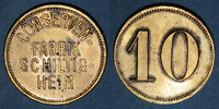 FRENCH EMERGENCY COINS 10 pfennig Schiltigheim (67). Conservenfabrik (fabrique de conserves). type 2 -