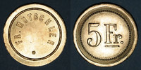 FRENCH EMERGENCY COINS 5 francs Strasbourg (67). Fr. Mutschler (restaurant Grande Taverne Vignette). -