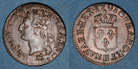 FRENCH ROYAL COINS Liard Louis XVI (1774-1793). Rouen. 2e semestre. Intéressante curiosité ! -