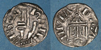 OTHER FEUDAL COINS Denier Franche Comté. Archevêché de Besançon. Hugues III . estevenant, 6e type -