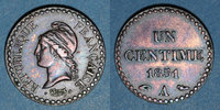 FRENCH MODERN COINS 1 centime 2e république (1848-1852). -