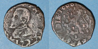 OTHER FEUDAL COINS Double denier Comté de Bourgogne. Albert et Isabelle (1598-1621). Dôle. Au nom de Philippe II -