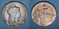 FRENCH MODERN COINS 5 centimes 3e république (1870-1940). Dupuis, -