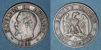 FRENCH MODERN COINS 2 centimes 2e empire (1852-1870). tête nue Marseille -