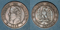 FRENCH MODERN COINS 2 centimes 2e empire (1852-1870). tête laurée -
